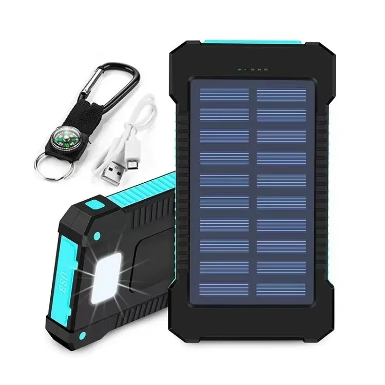 

Free Shipping 200Ah External Battery Solar Power Bank LEDSOS Flashlight FAST Charging Portable Waterproof for Smart Mobile Phone