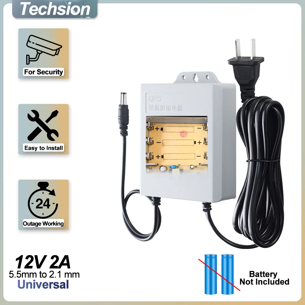 UPS Monitoring Power Outage Endurance Power Supply Without Battery Outdoor CCTV 12V 2A Custom Battery Working System IP Camera 1