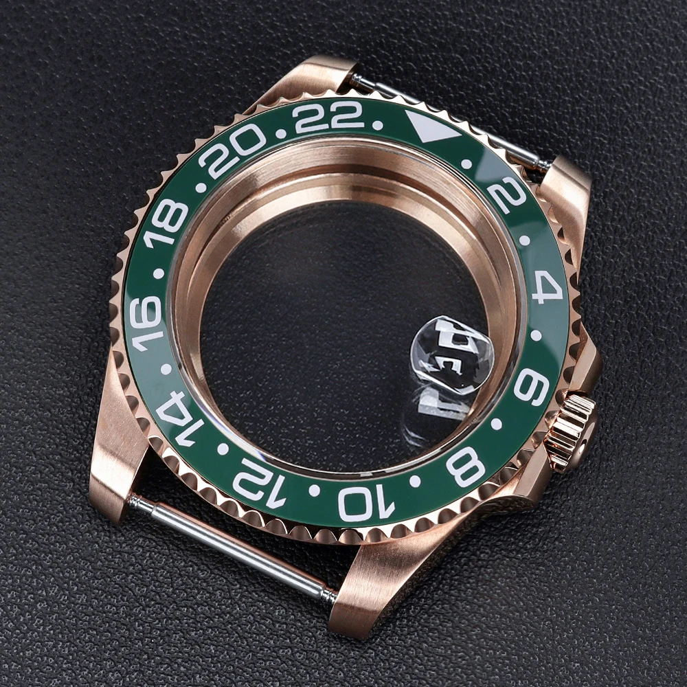 Gehäuse NH35 40mm Uhrengehäuse Saphirglas mit Dichtungsring für NH34 NH35 NH36 NH38 NH70 4R36 Miyota 8215 Eta 2824 Uhrwerk SUB GMT – Detail 3