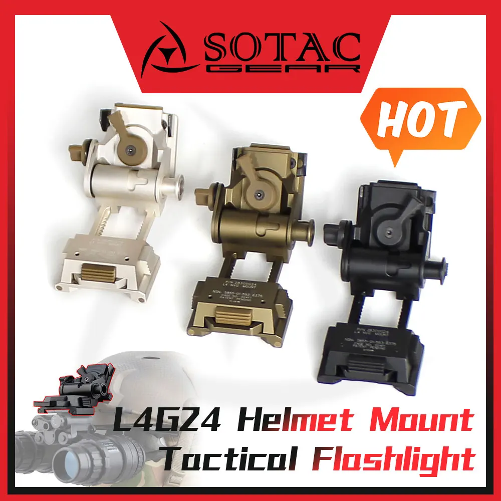 Держатель кронштейна для ночного видения SOTAC L4 G24 L4G24 NVG для PVS15 PVS18 wilcox helmet adapter l4 g24 l4g24 nvg helmet mount for pvs15 pvs18 gpnvg18 night vision fast goggles stent ops helmets parts