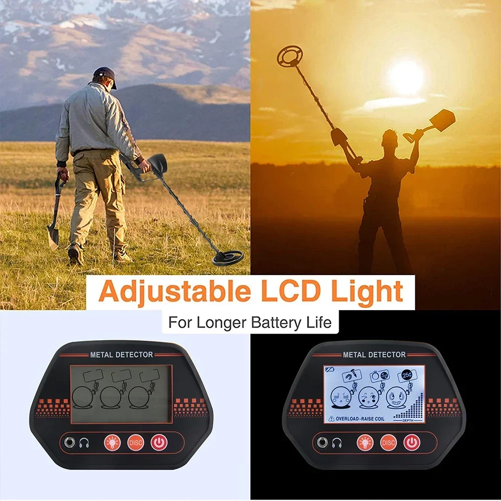 Metal Detector MD4070 Underground Metal Detector High Sensitivity Jewelry Treasure Gold Waterproof Metal Detecting Coins Finder Adult Children