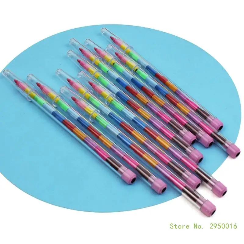 

10/14Pcs Painting Stitching Crayons Color Crayons Building Blocks Crayons for Kids Mini Crayon School Supplies Pencils