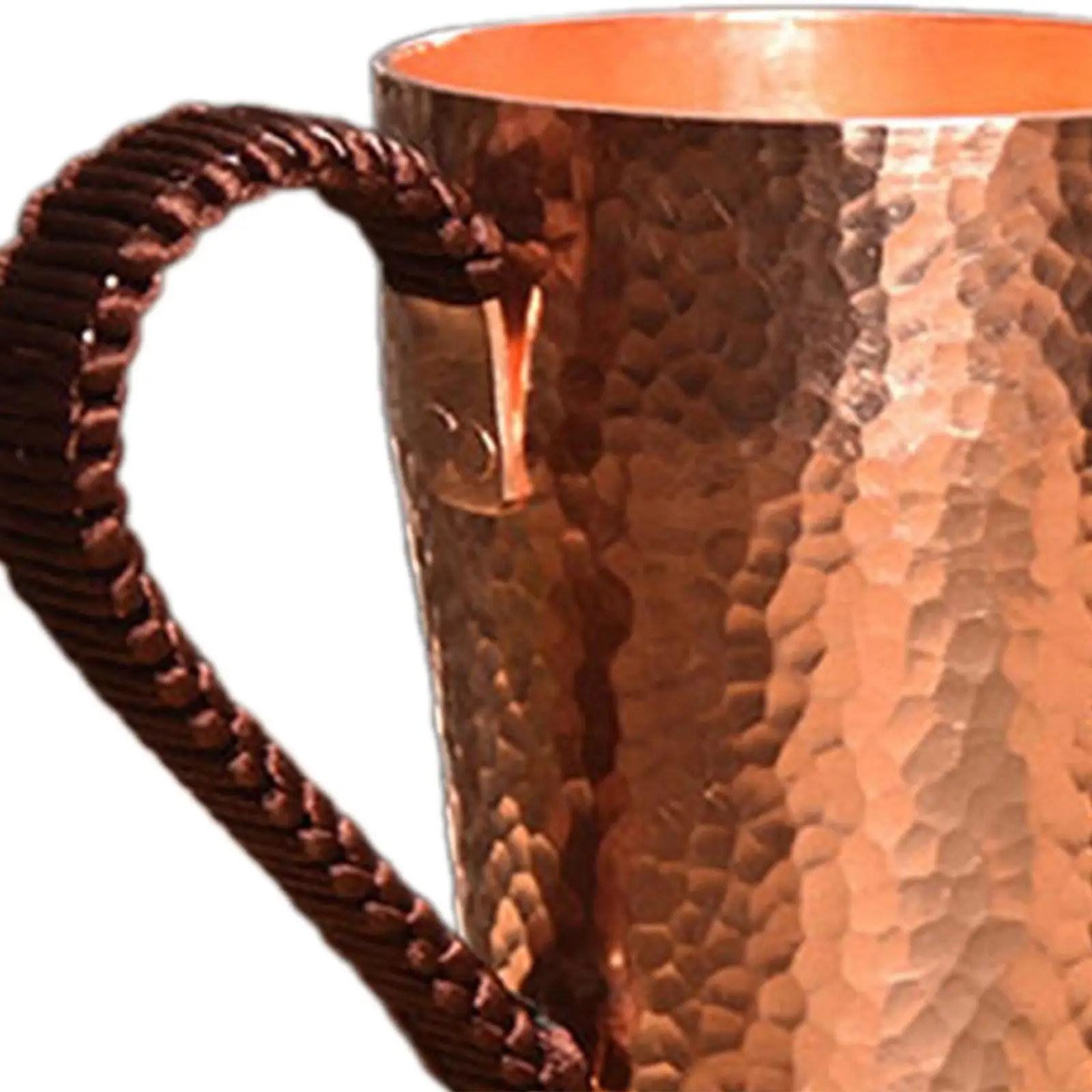 Copper Coffee Mug Handmade Pure Copper Cup Sturdy Easy Clean Copper Tea Cup 400ml Water Mug Drinkware for Beverage Hosuehold