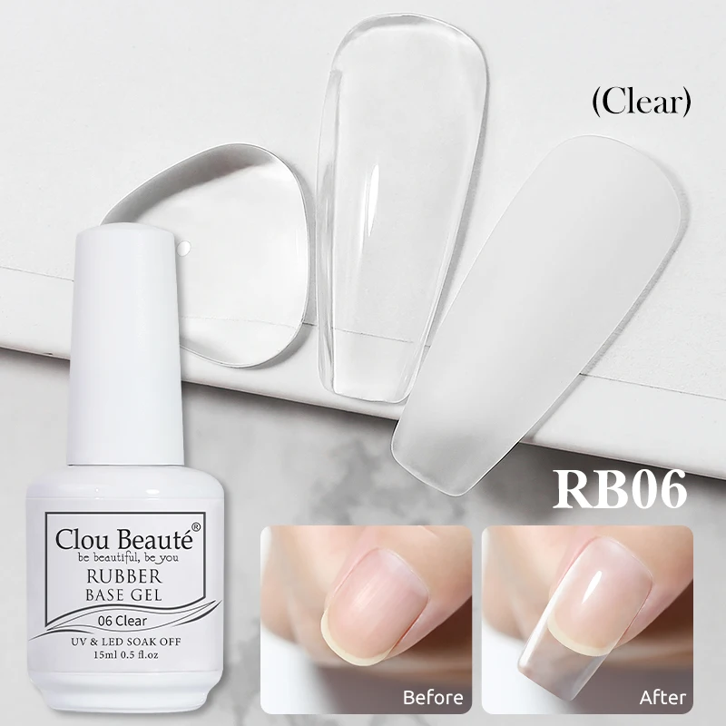 Clou Beaute 15ml Rubber Base And Top Coat Gel Nail Polish Uv