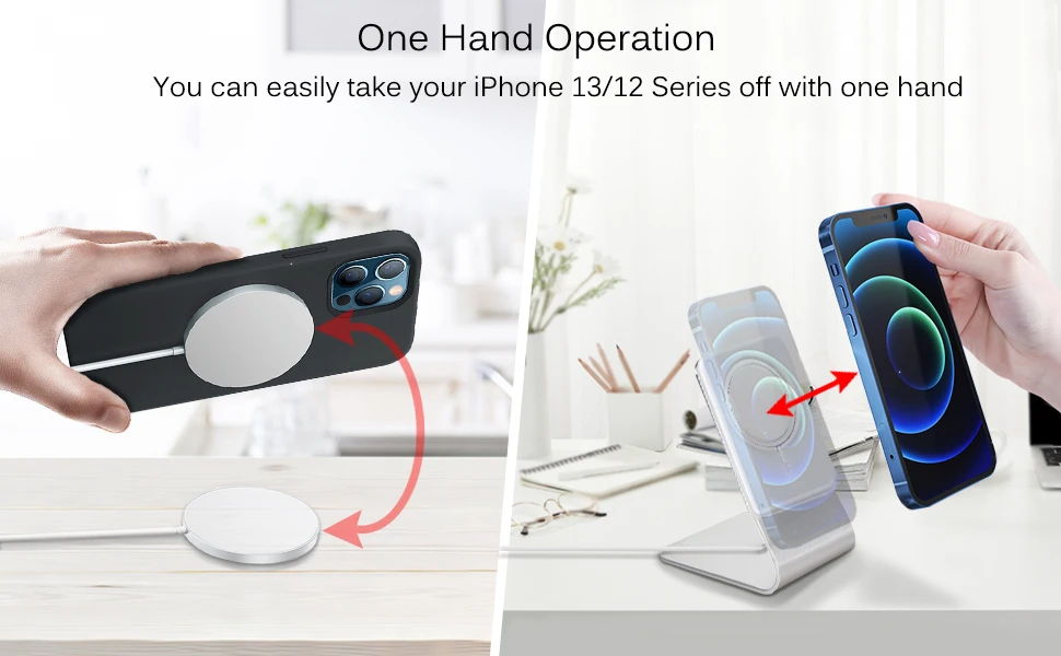 Sdae1913ffde74091821781411daac797q Stand for MagSafe Charger, Aluminum MagSafe Desktop Stand Holder Dock, Compatible with MagSafe Charger for iPhone 14, 13, 12 Mallzona