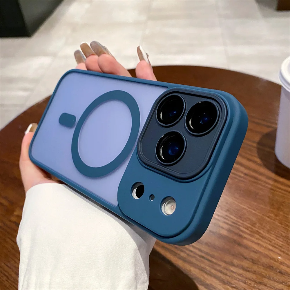 Matte Frosted Magnetic Case with Lens Protection