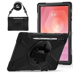 360 Rotatable Rugged Tablet Case with Stand and Shoulder Strap - 14.6 for S11Ultra SM - X930 936 (Black)