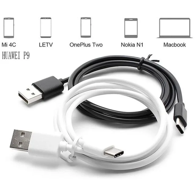 

100pcs 1m 3ft Type USB C Cable For Huawei Mate 9 P9 honor OnePlus 2/3 XiaoMi ZUK Z1 Letv Phone USB Data Sync cable 0.25m 2M 3M