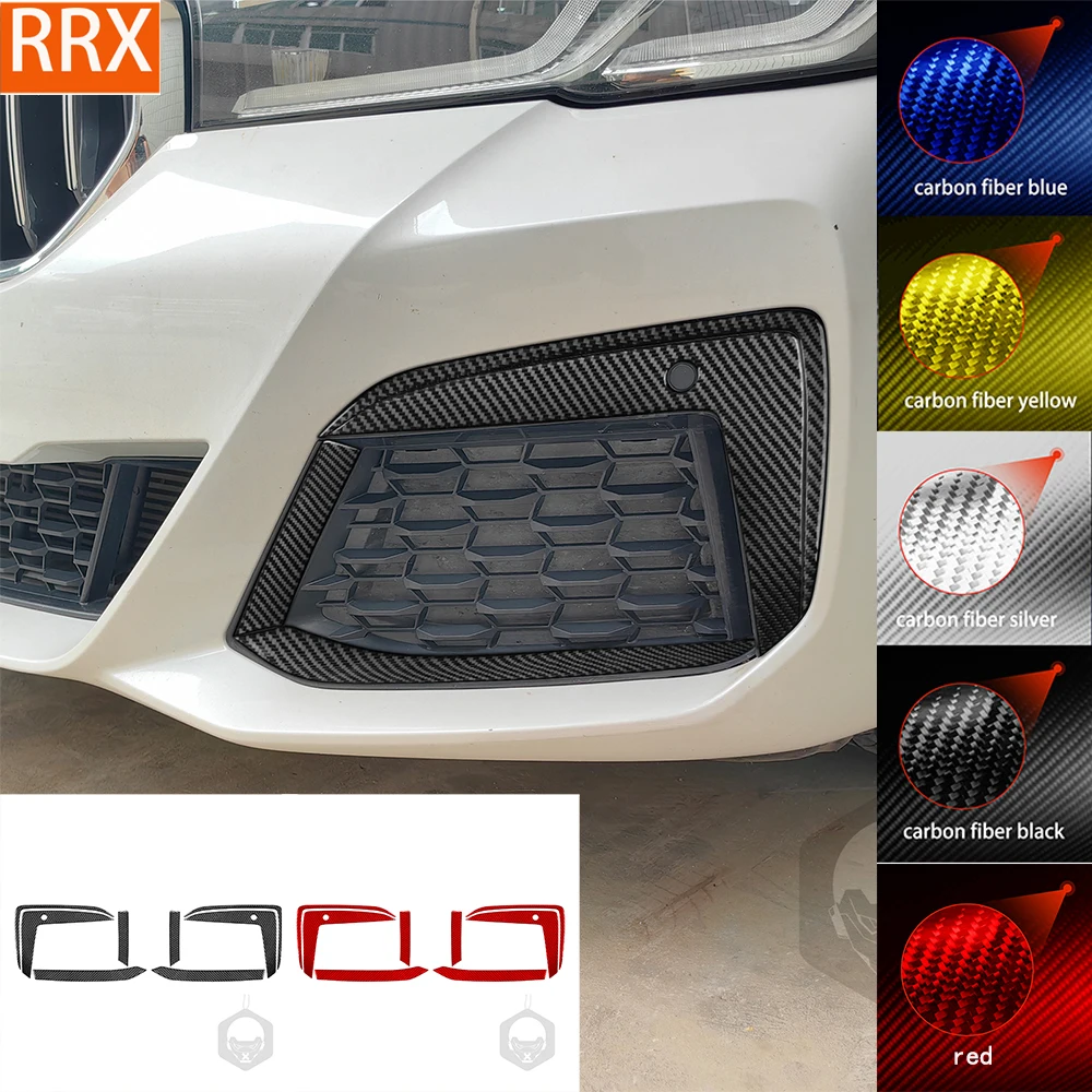 

For BMW 5 Series G30 2016-2022 Head Side Air Intake Frame Cover Tuning Soft Real Carbon Fiber Sticker Car Exterior Accessories