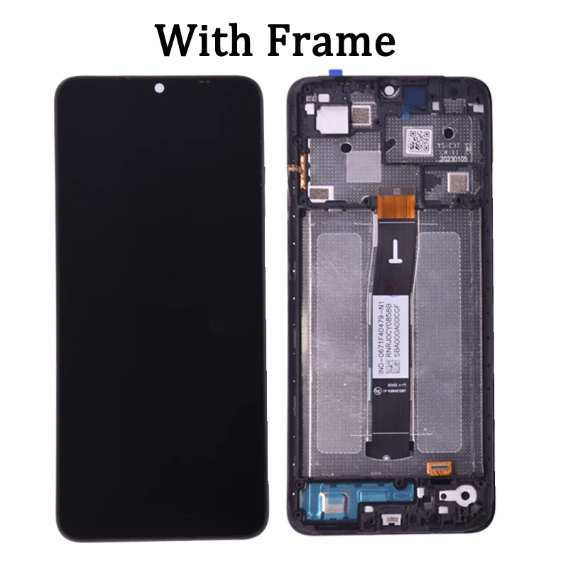 6.71 inches For Xiaomi Redmi 12C LCD Display With Touch Screen Digitizer Replacement Phone Parts Assembly 22120RN86G, 22120RN86I