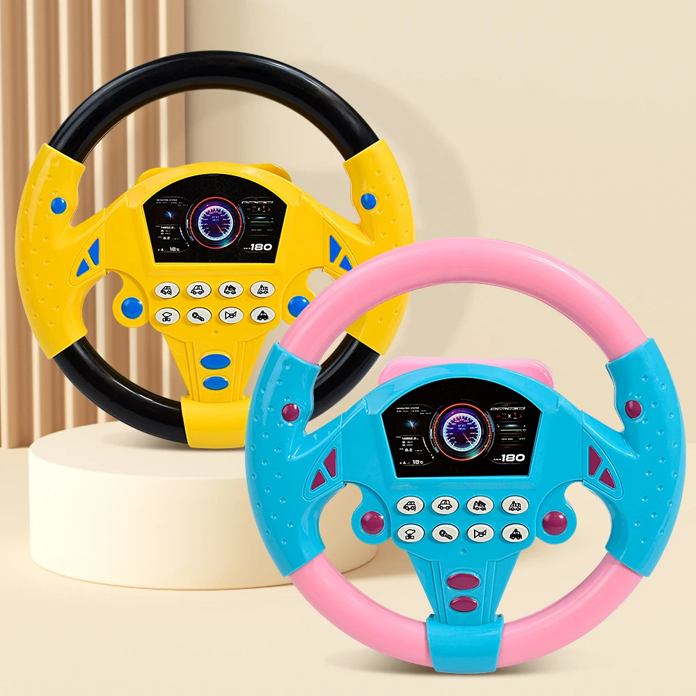 Kids Early Educational Eletric Simulation Steering Wheel Toy with