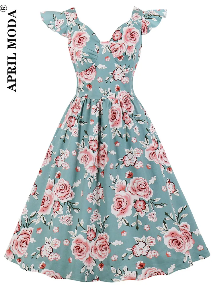 Vestido-plisado-Vintage-de-algod-n-con-manga-acampanada-para-mujer ...