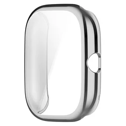 Colorful TPU Screen Protector Case Cover for Amazfit GTS4 Mini (Silver)