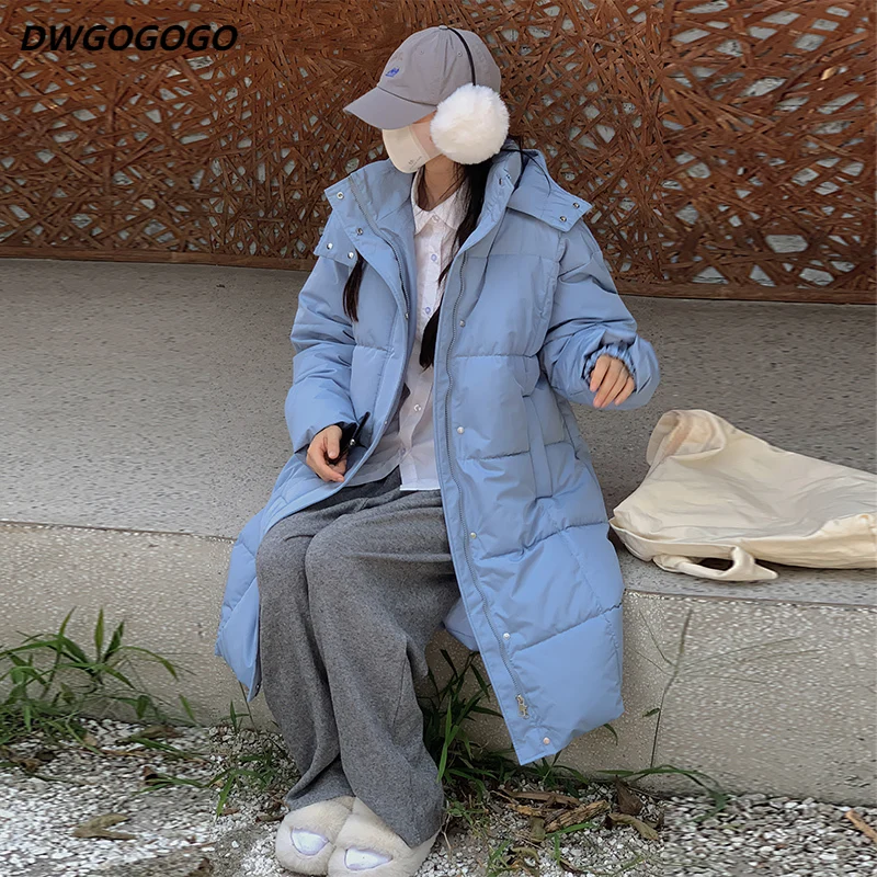 

Зимние женские парки с капюшоном, Длинные куртки, повседневное плотное теплое ветрозащитное пальто, женская верхняя одежда, длинная уличная одежда