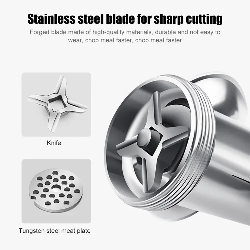 Stainless Steel Manual Meat Grinder Noodle Sausage Making Machine Food Processor Home Kitchen Cooking Tools Kitchen Gadgets meat grinder