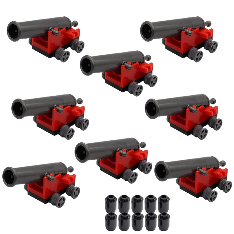 MOC Building Blocks Military Figures Accessories Napoleon Medieval Cannon Mini Brick Pirate Ship Buy Goods Boy Girl Toy Gifts 3