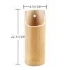Bamboo Chopsticks Tube Spoon Rest Fork Spatula Drain Tableware Box Round Nature Wood Kitchen Organizer Rack Storage 4