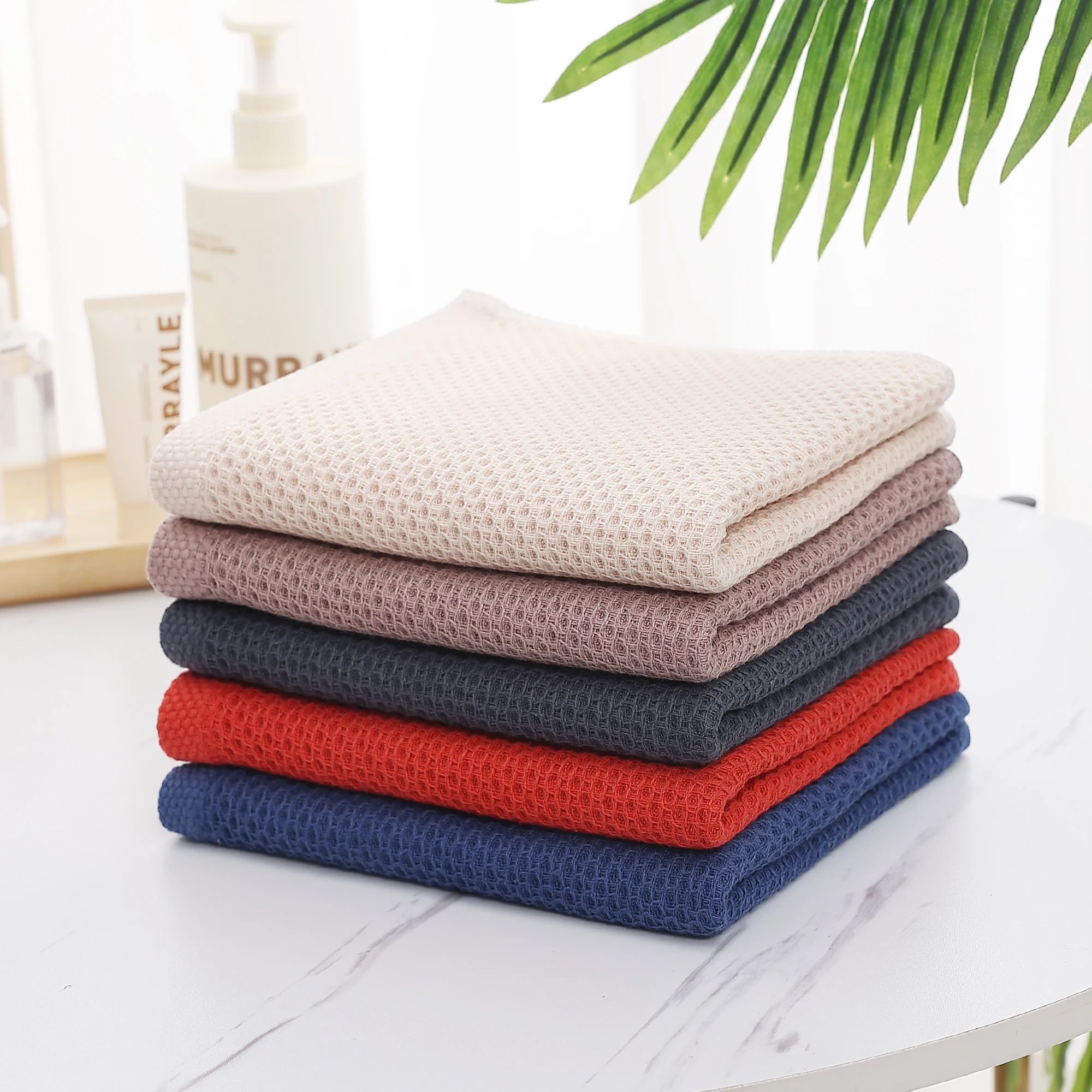 Cotton Dishcloth Soft Absorbent Microfiber Towel Kitchen Cleaning Cloth For Household Quick Drying Wash Cleaning 4Pcs