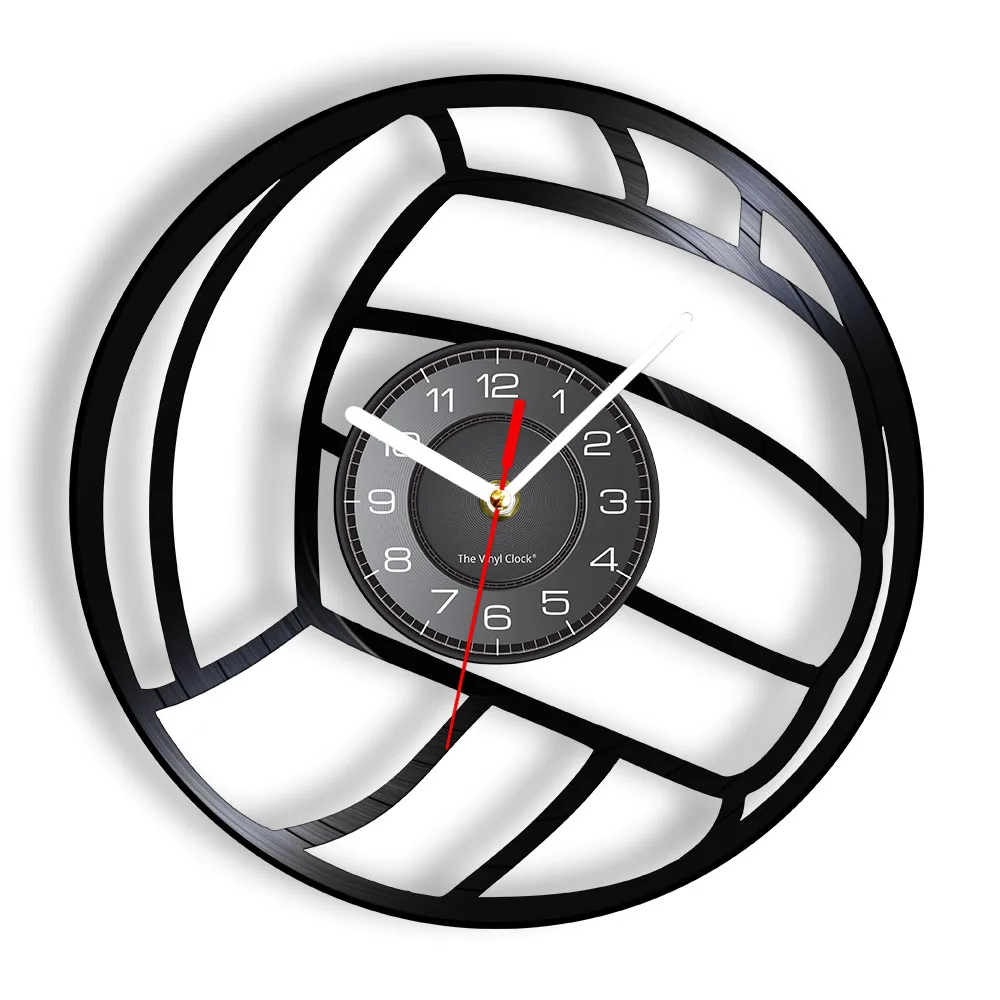 

Volleyball Retro Vinyl Record Wall Clock Home Decor For Living Room Volleyball Player Music Album Wall Clock Volleyballer Gift