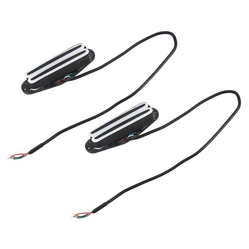 2X Dual Hot Rail Blaster Humbucker Pickup Per Chitarra Elettrica Stratocaster St Tele Strat Squier, Corpo Con Binari Neri