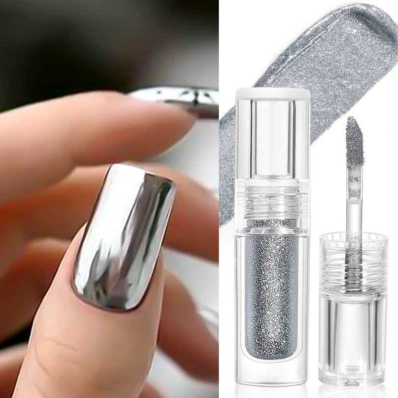 Silver Gold Semi-Solid Magic-Mirror Nail Glitter Powder Metallic Effect Nail Art Dust Gel Polish Chrome Manicure Decoration nail powder nail glitter nail decoration nail decorations