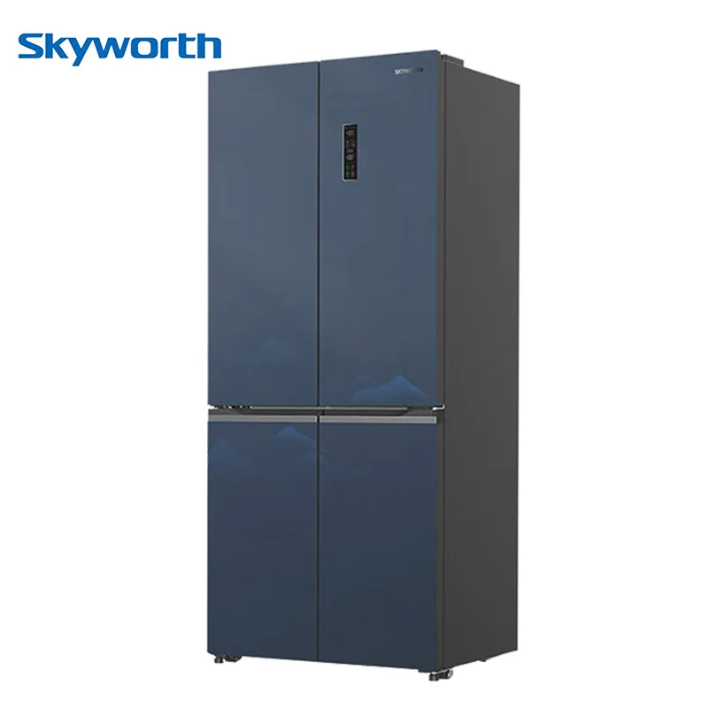 Skyworth Factory OEM Storage Commercial Four Doors Refrigerators Bottom Freezer Fridge for Home Refrigerators