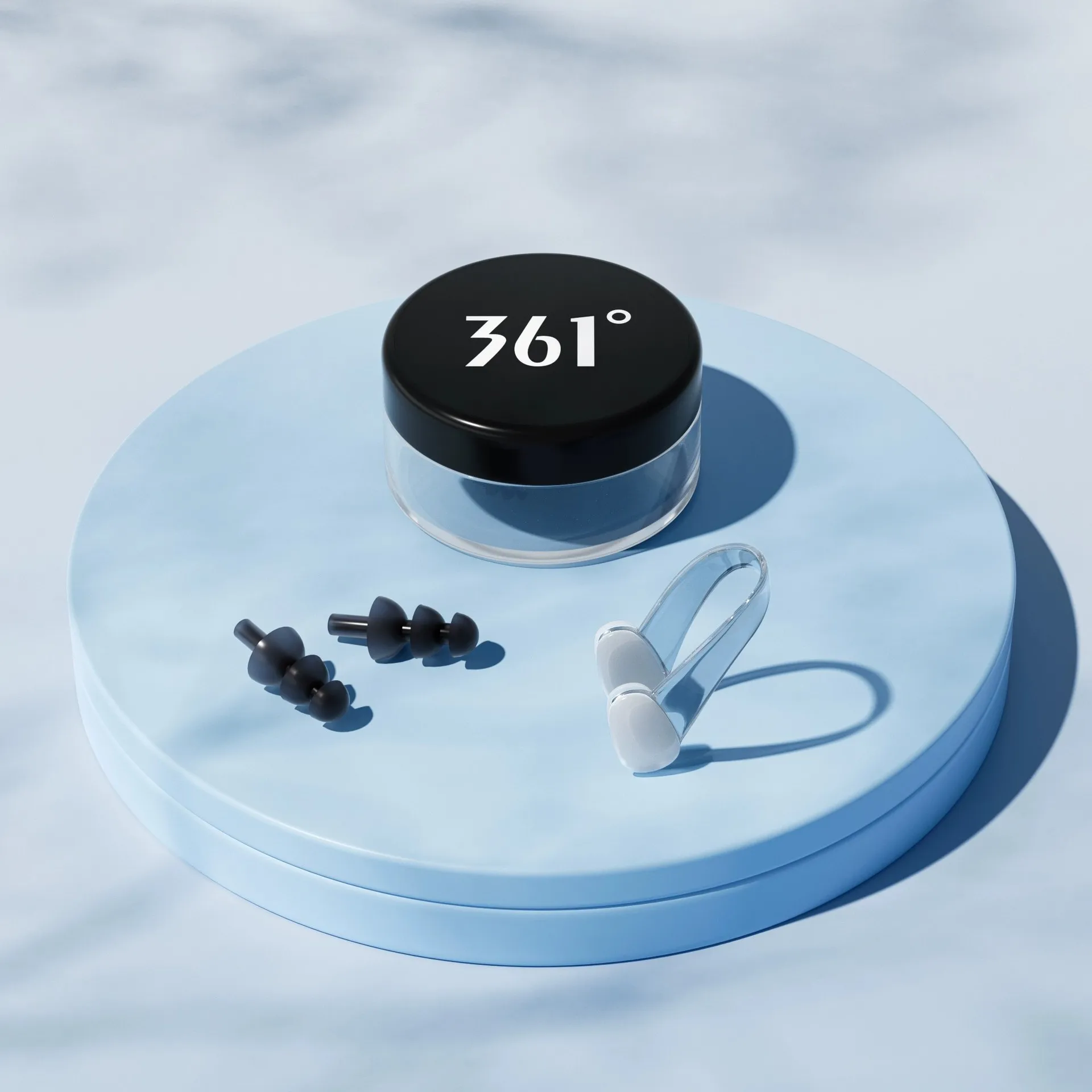 

Adults' Soft Swim Earplugs Nose Clip Case Protection Ear Plug Waterproof Surfing Diving Silicone Ear Plugs Nose Clip Set Box
