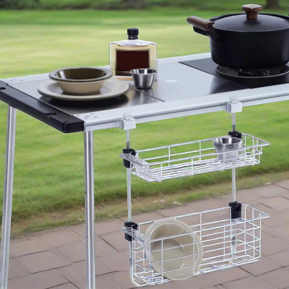 Aluminium Alloy Rail Joint Sliding Buckle Camping Table Connecting Hook Detachable Lantern Stand for Camping IGT Table Accessori