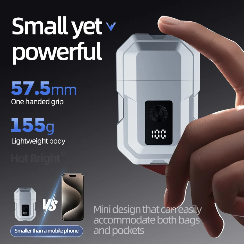 남성용 초강력 충전식 전기면도기 휴대용 디자인 LED 디스플레이 IPX7 방수 여행용