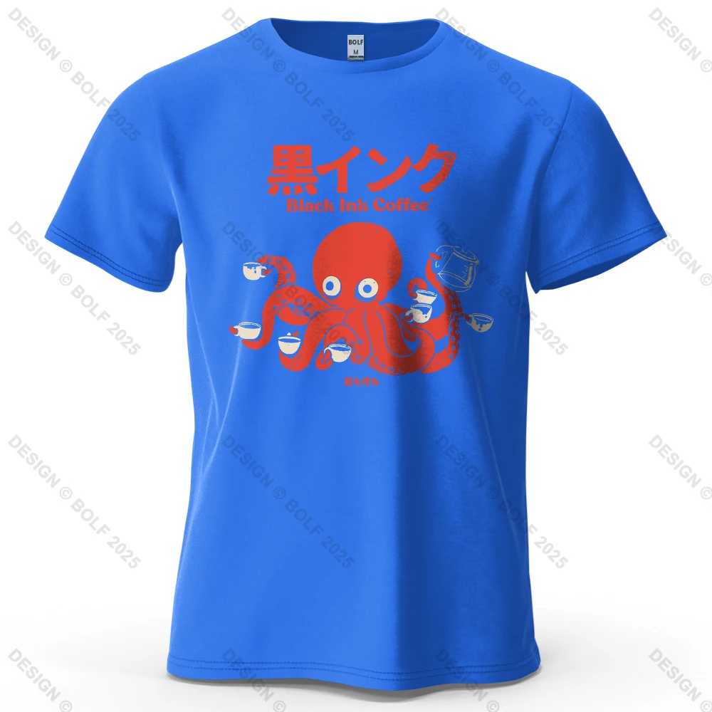 Black Ink Coffee Graphic Oversized Cotton T-Shirt - Unisex Streetwear Tee