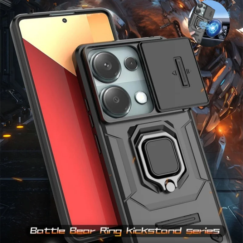 

Чехол для Xiaomi Redmi Note 13 Pro 4G, противоударный чехол с подставкой, магнитные армированные чехлы для телефонов Redmi Note13 Pro 13Pro 4G, задняя крышка