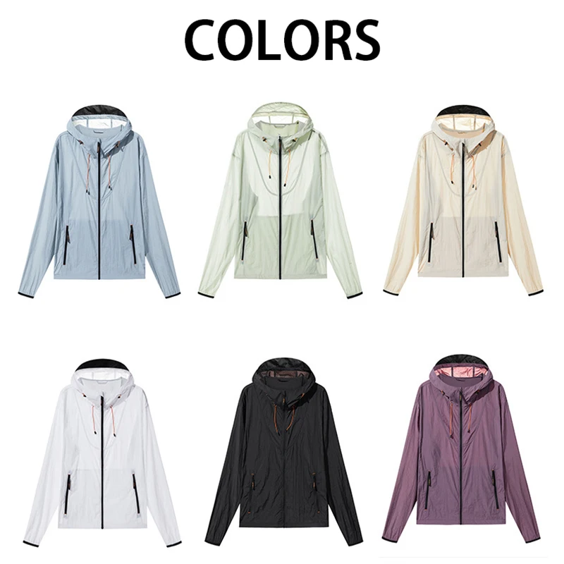 (S-3XL)UPF50+ 후드형 선 자켓 경량 통기성 속건 사이클링 하이킹 아웃도어 자외선 차단 스킨 코트
