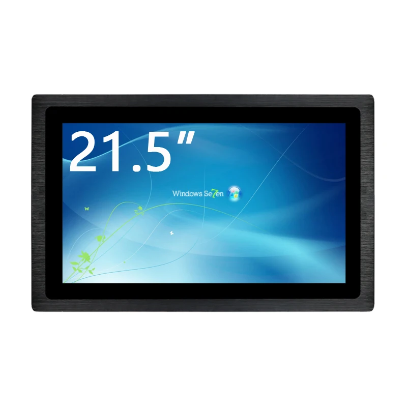 

21.5" 3MM Bezel Panel Mount Capacitive Touch IP65 Rating GS215FHA Series Ultra-thin Aluminum Industrial Touch Screen Monitor