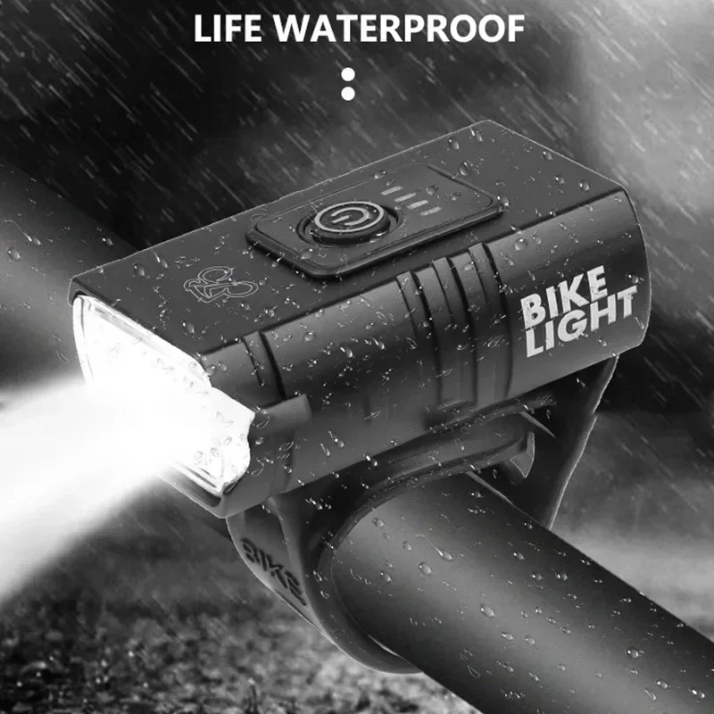 Cycling Light Super Bright Bicycle Front Light Rechargeable Bike Headlight Water