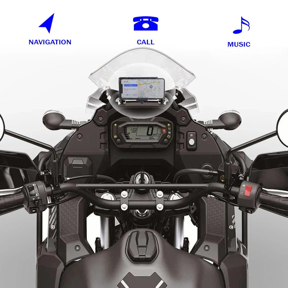 New Motorcycle Parts Front Phone Stand Holder Smartphone Phone GPS Navigaton Plate Bracket For Kawasaki KLR650 klr 650 2022 +