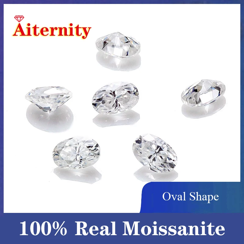 1ct(5*7mm) Oval Cut Moissanite Loose Stone D Color Lab Grown Super White Certified Ellipse Oval Moissanite gemstone