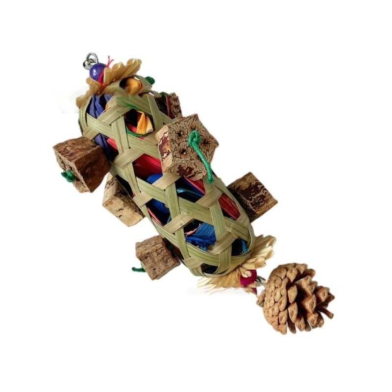 Pet Bird Chew Toy Natural Cornhusk Pinecone for Cockatiel Conure Cockatoos Teeth Grinding Toy for Cage Bird parrot toy bird toy
