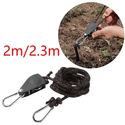 2m/2.3m Adjustable Lanyard Hanging Rope Clip for Tent Fan Lamp Pulley Rope Ratchet Hanger Pulley Lifting Pulley Hook