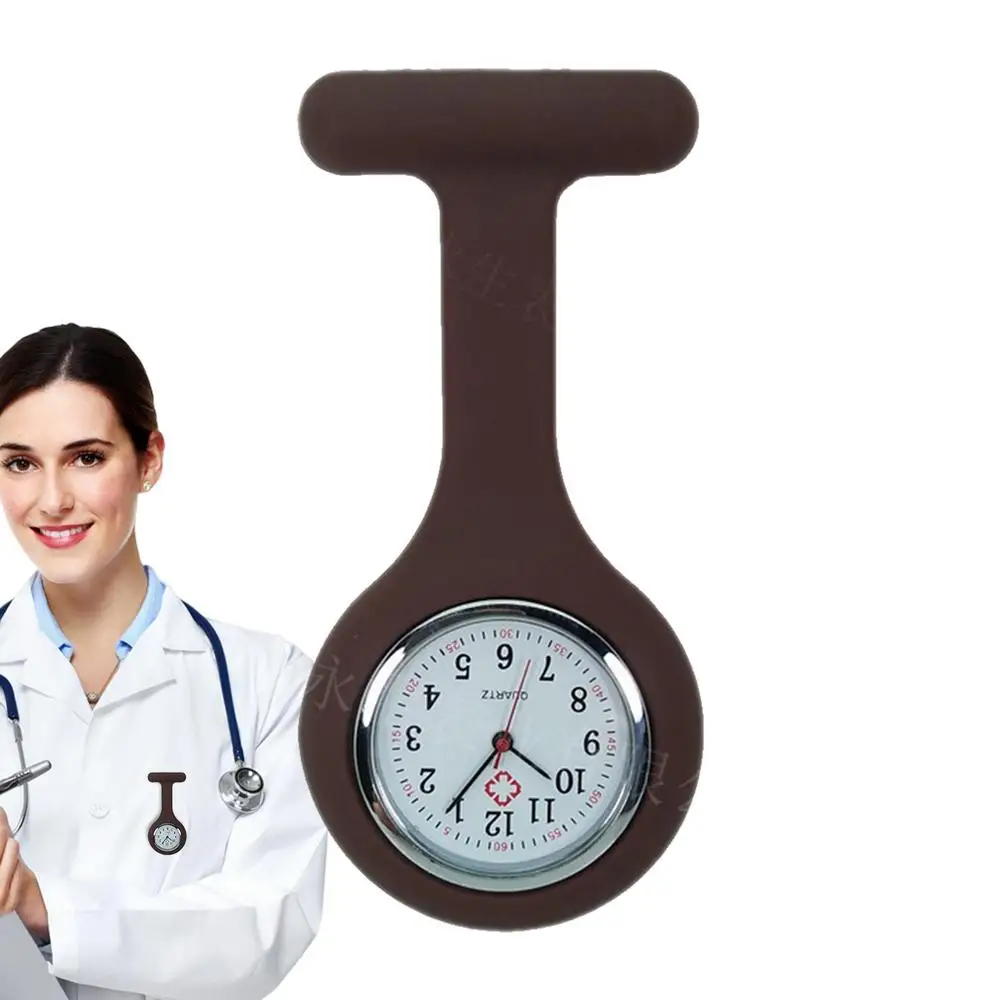Pocket Watch Women's Digital Display Dial Clip-On Analog Clock Fob Nurse Brooch Pin Hang Pocket Electric Watch Fashion Watches