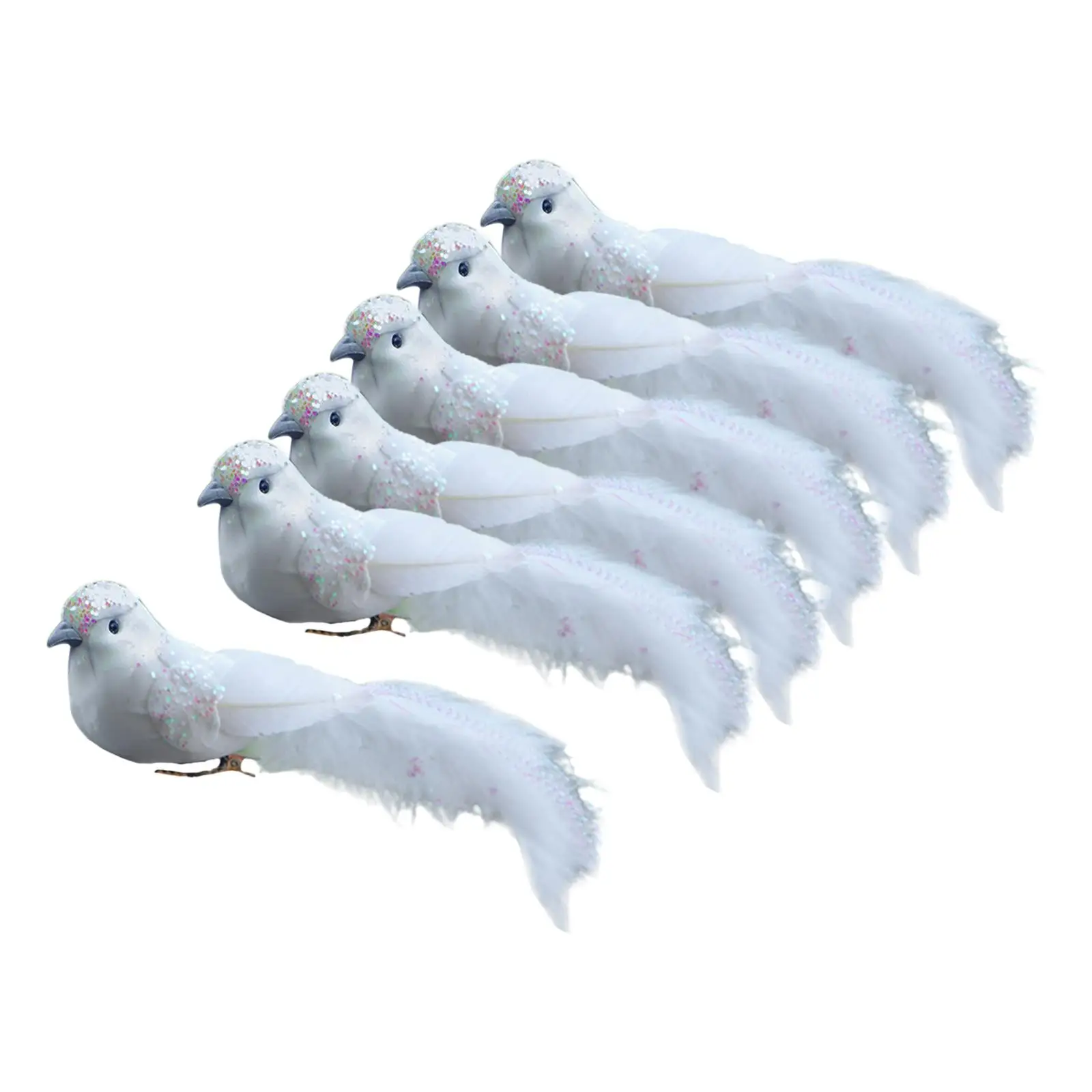 

6 Pieces Simulation Foam Birds Decorative for Window DIY Craft Decorations