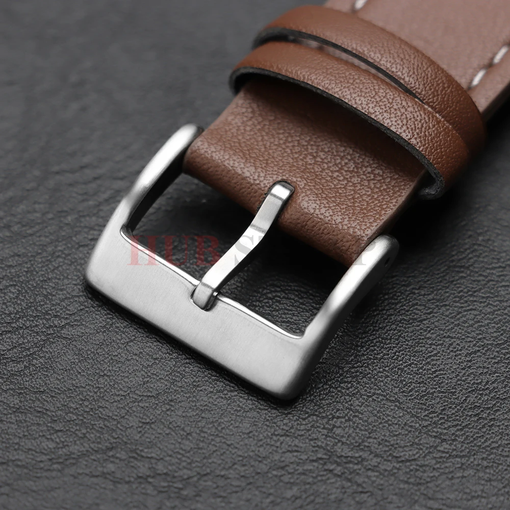 Elegant Leather Watch Strap in Retro Business Style - Black & Brown Bracelet Wristband