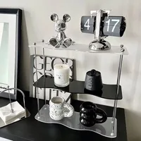 3-layer Acrylic Desktop Storage Rack Water Cup Perfume Bathroom Table Top Cosmetics Storage Jewelry Display Frame Organizer 1