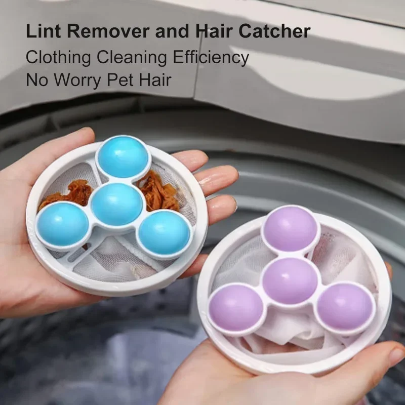 Laundry Hair Catcher Washing Machine Filter Bag Reusable Mesh Laundry Ball Floating Lint Hair Catcher Pet Hair Remove Dirt Collection Cleaning Tools