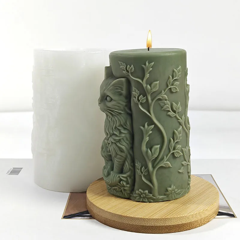 Cat Pillar Candle Mold 5
