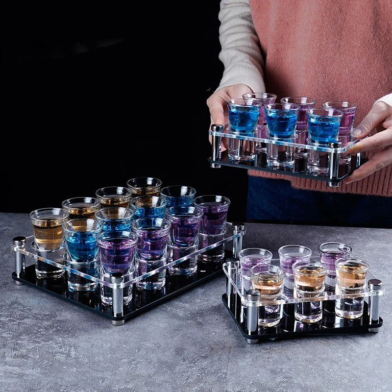 PHENOFICE バー 闘う 備品 ウイスキー グラス トレイ ショット