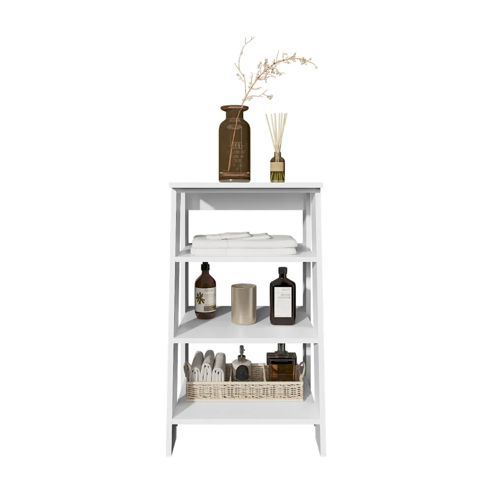 BATHBI 30" High 4-Tier Ladder Shelf in White for Bathroom & Living Room 4