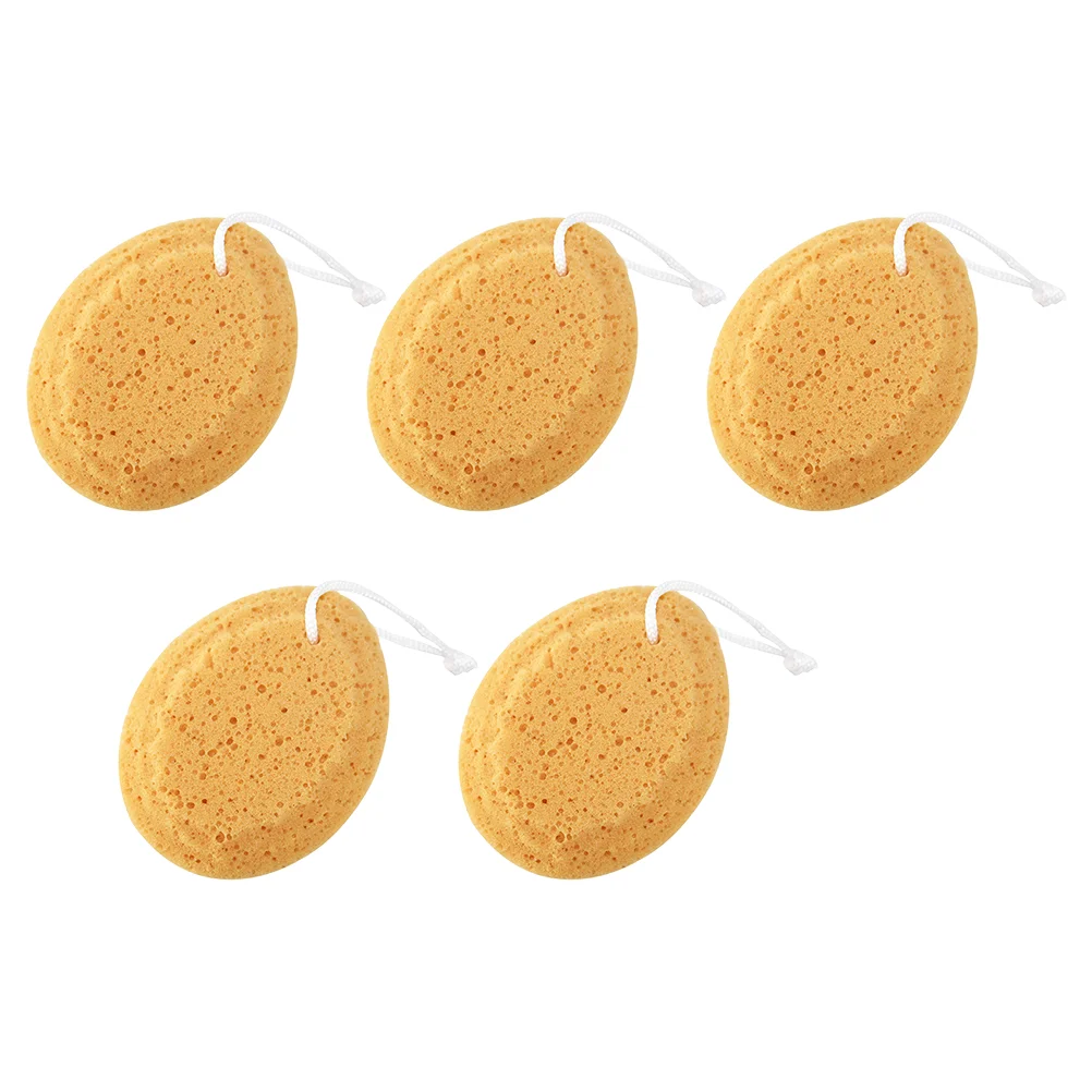 

5pcs/10pcs Soft Shower Sponges Honeycomb Bath Exfoliating Sponge Body Scrubber With Hanging Rope Cleansing (Random Pattern)