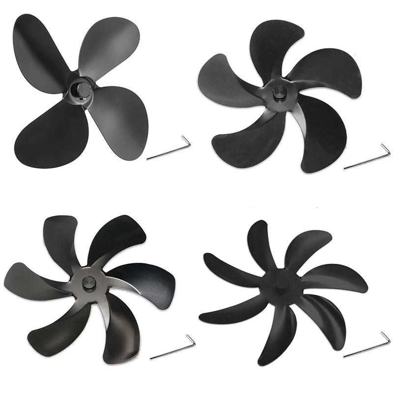 

Fireplace Fan Blade Replacement Diameter 180mm Aluminum Alloy Fan Blade 6 Blade Stove Flame Butane Gas Stoves Fireplace Fan