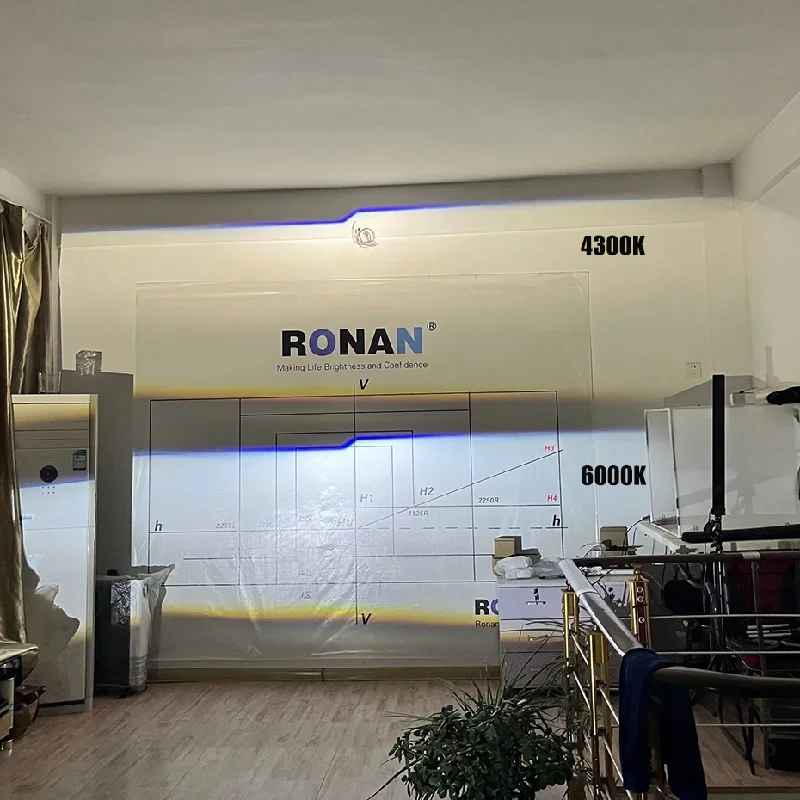 Car Headlight Ronan 40W 2.5'' Bi-Led Lens for H1 H4 H7 9005/9006 Socket Car Headlight Retrofit Upgrade Full Kit with LED Shrouds White Yellow