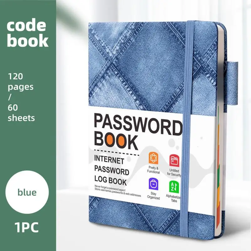 Password Organizer Address Book With Alphabetical Tabs 120-Pages Address Books For Seniors To Record Internet Logins